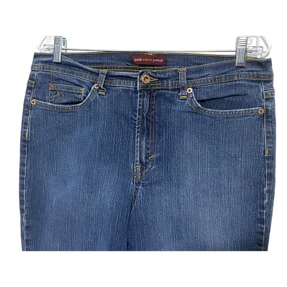 Jones Wear Jeans Boot Cut Cotton Stretch Dark Wash Womens 14 Actual 33 x 29 - Picture 2 of 9